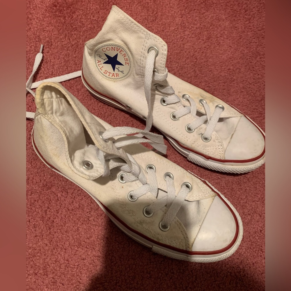 Womens White High Top Converse